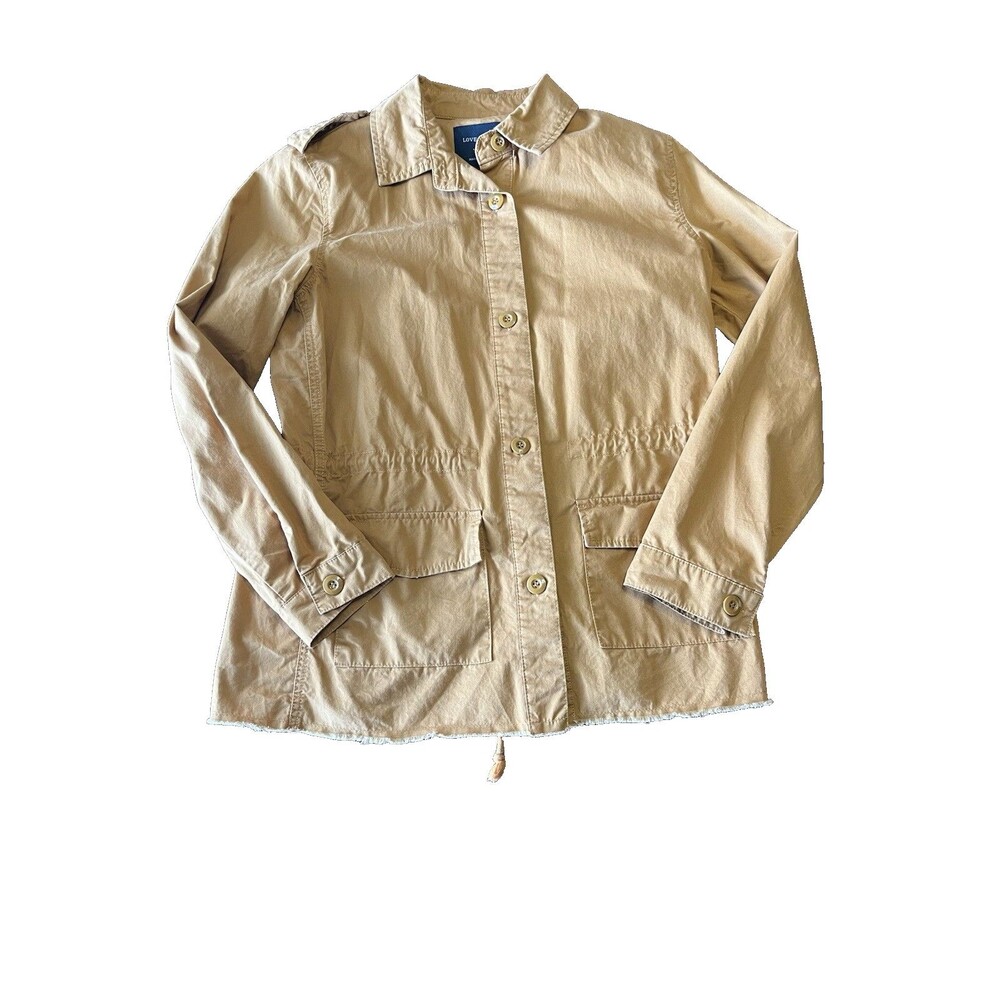 Love Tree Burnt Orange Embroidered Eagle Paradise Utility Jacket Size M - Picture 3 of 13